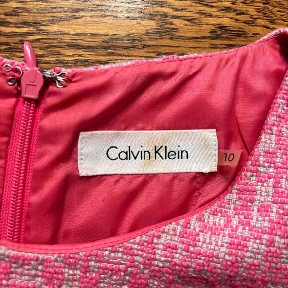 Calvin Klein A line Sleeveless Pink Midi Dress Size 10 Preppy - Picture 4 of 11